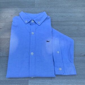 Vineyard Vines Boys Size Small Oxford Shirt Long Sleeves Uniform Dress Up Blue